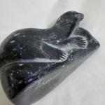 Soapstone Sea Otter Inuit Carving 4”