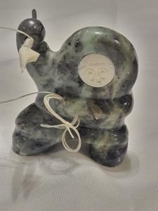 BEKOA LOOK Inuit Soapstone Hunter with Spear