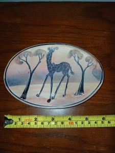 Kisii Soapstone Giraffe Dish from Kenya