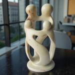 8” Soapstone Family of Four Sculpture