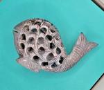 Soapstone Mother Whale with Baby Sculpture 7