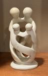 8” Soapstone Family of Four Sculpture