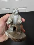 Signed Inuit-Style Seal Hunter Soapstone Carving