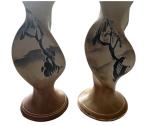 Hand Carved Soapstone Tribal Candle Holders Set