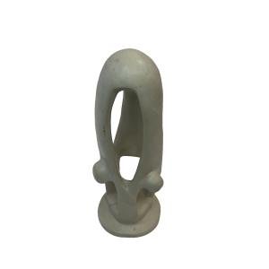 Hand Carved Abstract Geometric Soapstone Sculpture from Kenya