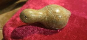 DIMU Soapstone Inuit Turtle Carving, 3.5"x2