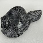 Beaver Wolf Sculpture - Inuit Style Soapstone Art