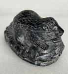 Beaver Wolf Sculpture - Inuit Style Soapstone Art