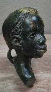 Zinbawe Green Soapstone Bust of Black Woman