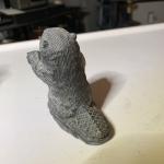 1970s Hand Carved Wolf Soapstone Figurine