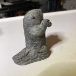 1970s Hand Carved Wolf Soapstone Figurine