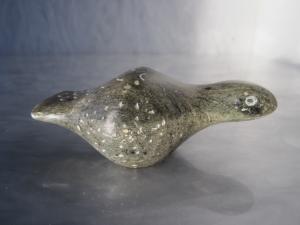 Signed Dimu Inuit Soapstone Goose Sculpture