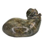 Vintage Hand-Carved Soapstone Hippo from Zimbabwe