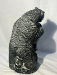 12” Inuit Soapstone Wolf and Bear Carving