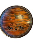 Uganda Soapstone Bowl with African Wildlife Design