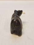 Polar Bear with Fish Soapstone Inuit Carving