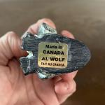 Al Wolf Canadian Small Bird Figurine with Red Eyes