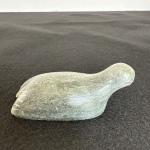 Signed Inuit Seal Soapstone Carving Statue