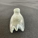 Signed Inuit Seal Soapstone Carving Statue