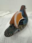 Painted Soapstone Mandarin Duck Figurine Decor