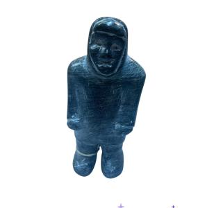 Vintage Eskimo Soapstone Carving with Artist Signature