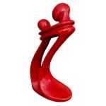 Unique Red Soapstone Abstract Embrace Sculpture 13”