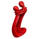 Unique Red Soapstone Abstract Embrace Sculpture 13”