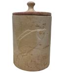 Soapstone Round Trinket Box with Fish Design