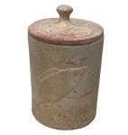 Soapstone Round Trinket Box with Fish Design