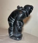 Vintage Annie Soapstone Inuit Seal Sculpture