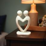 Heartfelt Couple Soapstone Sculpture from Kisii