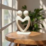 Heartfelt Couple Soapstone Sculpture from Kisii