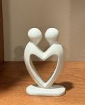 Heartfelt Couple Soapstone Sculpture from Kisii