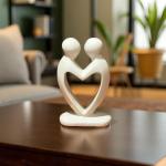 Heartfelt Couple Soapstone Sculpture from Kisii