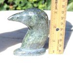 Handmade Soapstone Inuit Bird Head Carving