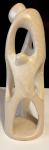 Abstract Soapstone Eskimo Family Pyramid Sculpture 8.5