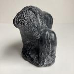 Wolf and Bison Soapstone Carving Figurine 4”