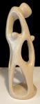 Abstract Soapstone Eskimo Family Pyramid Sculpture 8.5