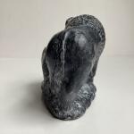 Wolf and Bison Soapstone Carving Figurine 4”