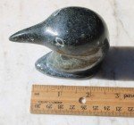 Handmade Soapstone Inuit Bird Head Carving