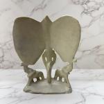 Soapstone Elephant Family Figurine from Kenya