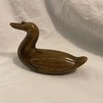 Handmade Polished Soapstone Duck Carving Sculpture