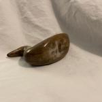Handmade Polished Soapstone Duck Carving Sculpture