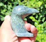 Handmade Soapstone Inuit Bird Head Carving