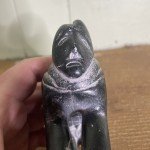 Inuit Soapstone Carving Fisherman Figurine - Signed