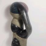 Mother and Child Soapstone Sculpture 10.5 Inches