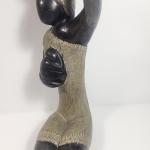 Mother and Child Soapstone Sculpture 10.5 Inches