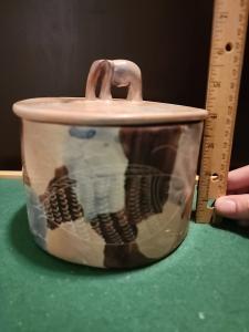 Soapstone Trinket Box with Elephant Handle & Fish