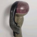 Mother and Child Soapstone Sculpture 10.5 Inches