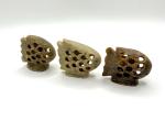Hand Carved Soapstone Jali Fish Sculpture Set